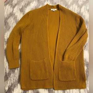 Madewell Golden Ribbed Open Cardigan
